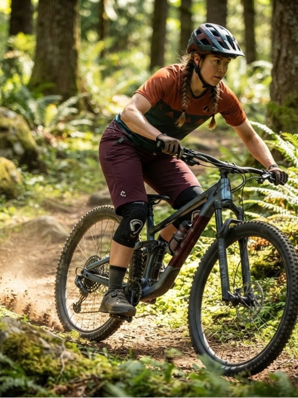 Velocio Women's Burgundy Trail Shorts